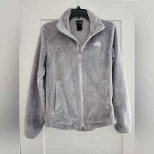 Women's Northface Light Gray Fleece Jacket Sz S